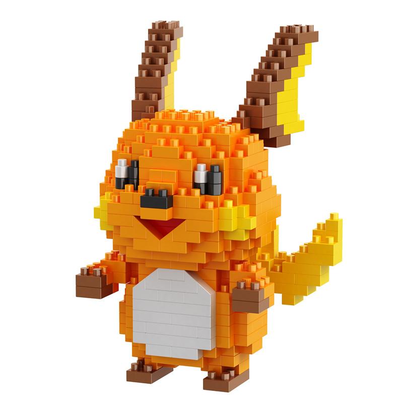 Pokmon New Small Particle Building Blocks Pikachu Small Animal Model Educational Game Puzzle Children'S Teaching Toy