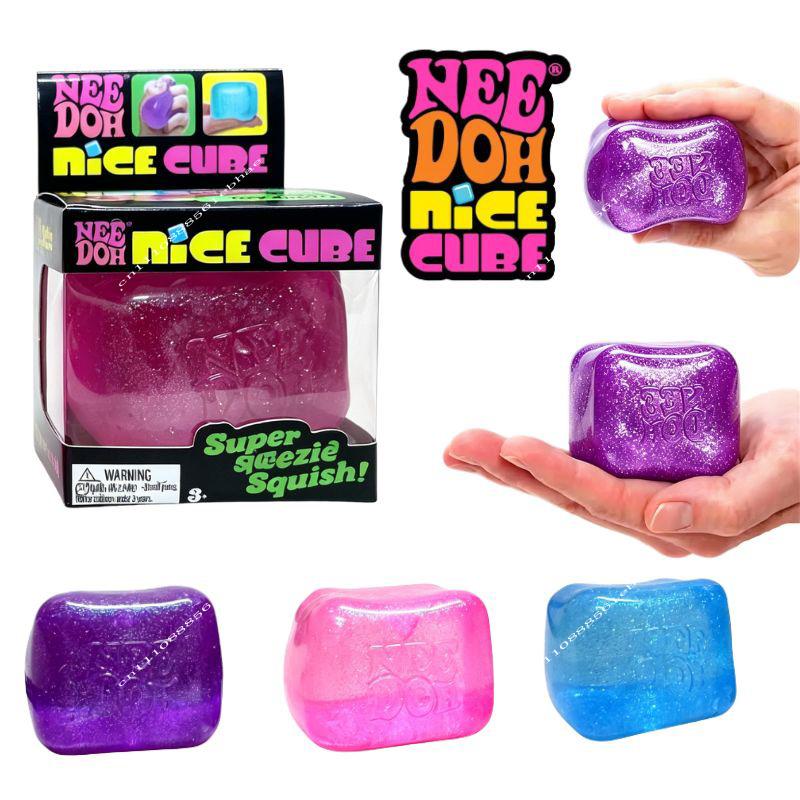 Needoh Nice Cube Shiny Sensory Stress Reliever Fidget Tool for Anxiety & Focus Desk Sensory Cube for Adults & Kids**