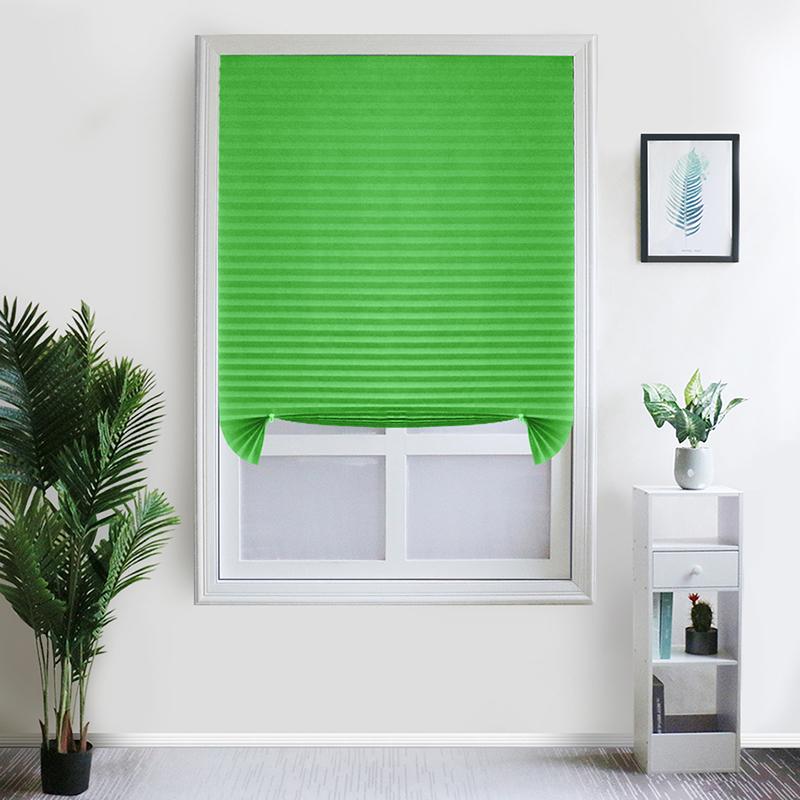 Self-Adhesive Pleated Blinds Blinds Curtains Living Room Half Blackout Window Curtains For Bathroom Balcony Shades