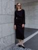 Muse Nu Victoria Draped Layered Wrap Detail Dress_Black