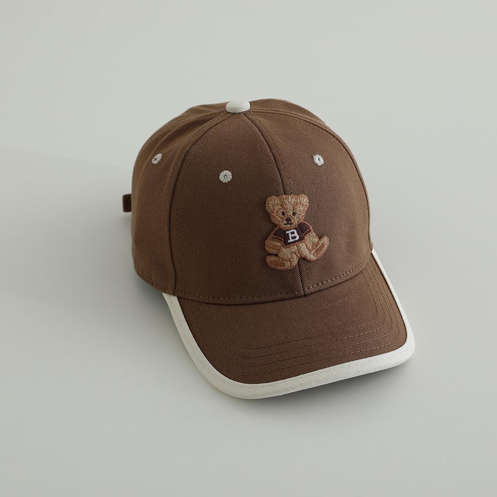 JYL TS DIY Bear Kids Cap Embroidered Patch Baseball Hat Cotton