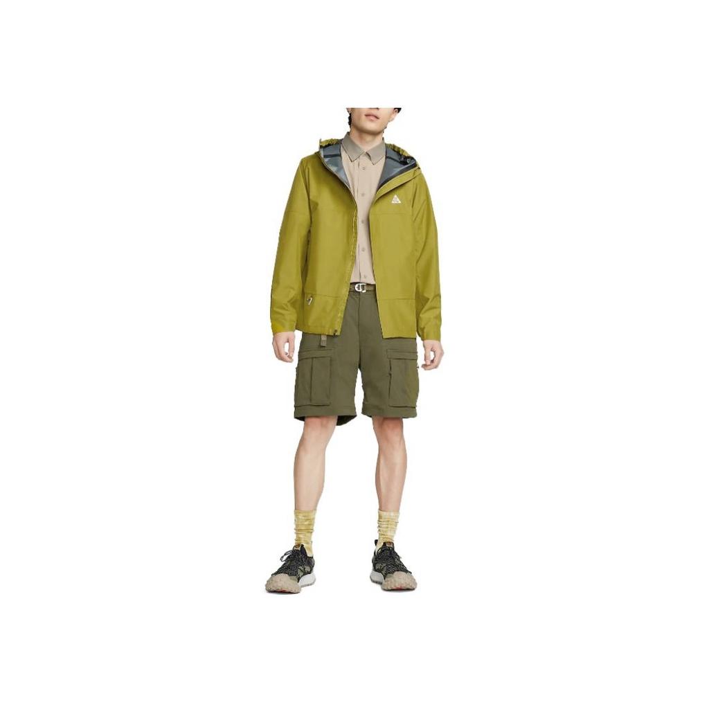 Nike Jaqueta com capuz e zíper ACG Storm-Fit Solid Masculina Outerwear Deep-Khaki DV9416-390
