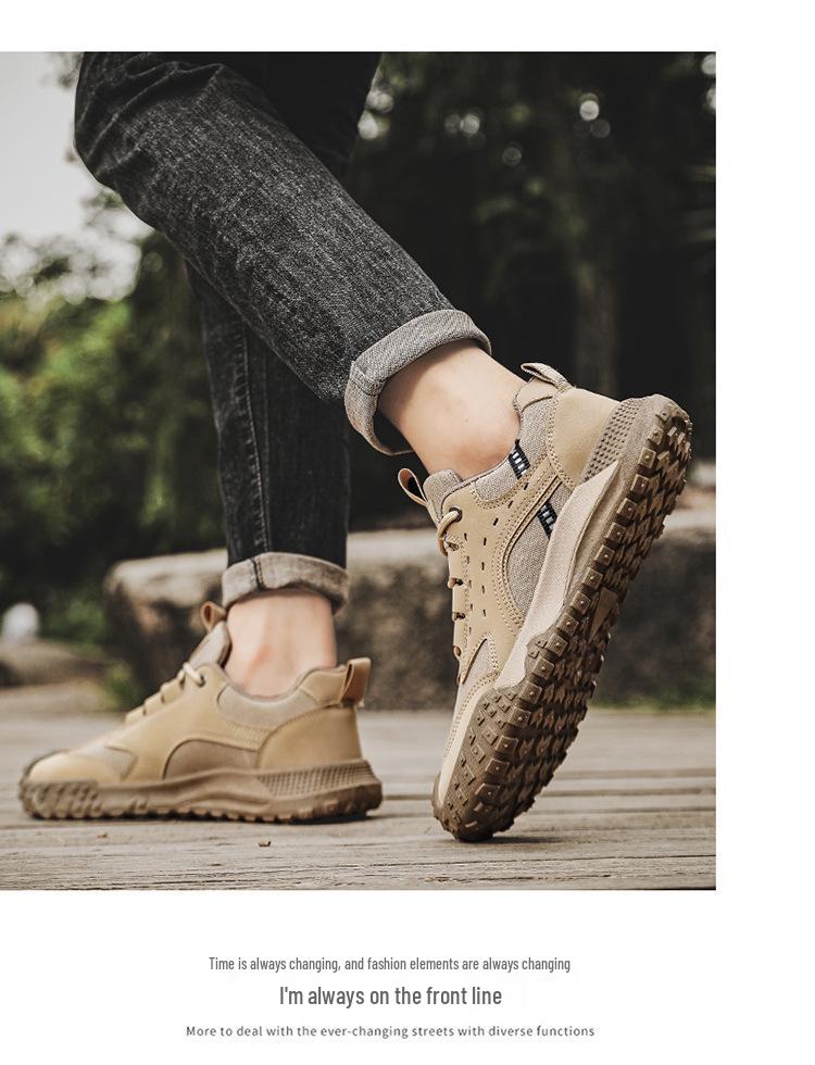 Men's Lightweight Steel Toe Work Shoes - Anti-Smash, Anti-Puncture, Breathable for Summer Construction Safety