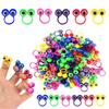 20PCS Fun Wiggle Eyeball Puppet Finger Rings Plastic Party Souvenir Toys for Kids Jokes Practical Game Gifts Birthday Decoration