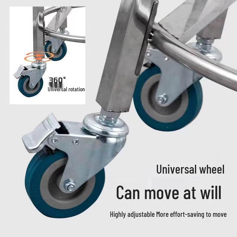 Tall Stainless Steel Soup Pot with Wheels, 55cm