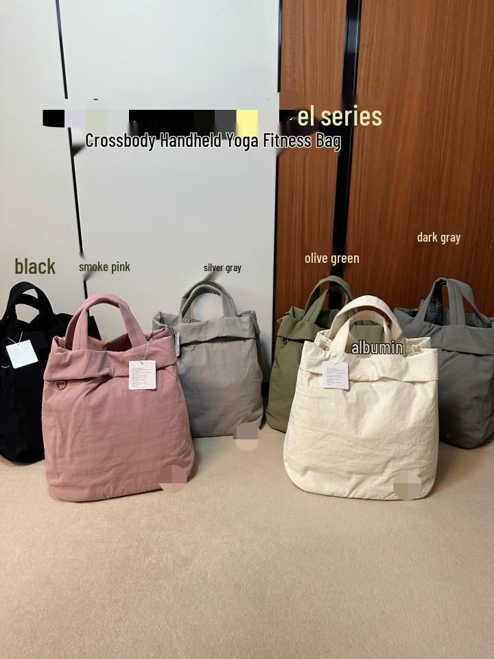 

Luyu Large Capacity Nylon Shoulder Bag - 19L Waterproof, Lightweight Casual Handbag for Students Albumin White