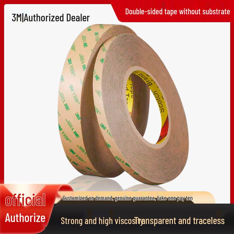 

3M 9469PC VHB Двусторонняя прозрачная лента - Высокая вязкость, Прочная, Водонепроницаемая, Тонкая, Чистая клеевая пленка Double-sided Tape 0.13mm*55M*5mm