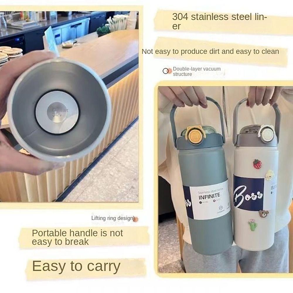 Leak-proof Hot Cold Water Bottle Double Drinking Insulated Cup Vacuum Flask  for School Office