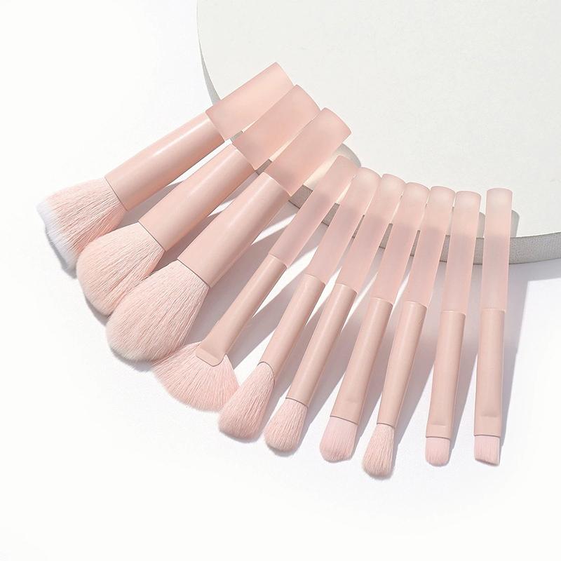 10Pcs Synthetic Makeup Brushes Professional Foundation Powder Concealers Eye Shadows Soft Handle for Face