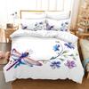 3D Dragonfly Bedding Set Insect Duvet Cover Pillowcase 2/3 Birthday Gift AU180 * 210 Full Size Quick Drying Soft and Minimalist Style Home Textile