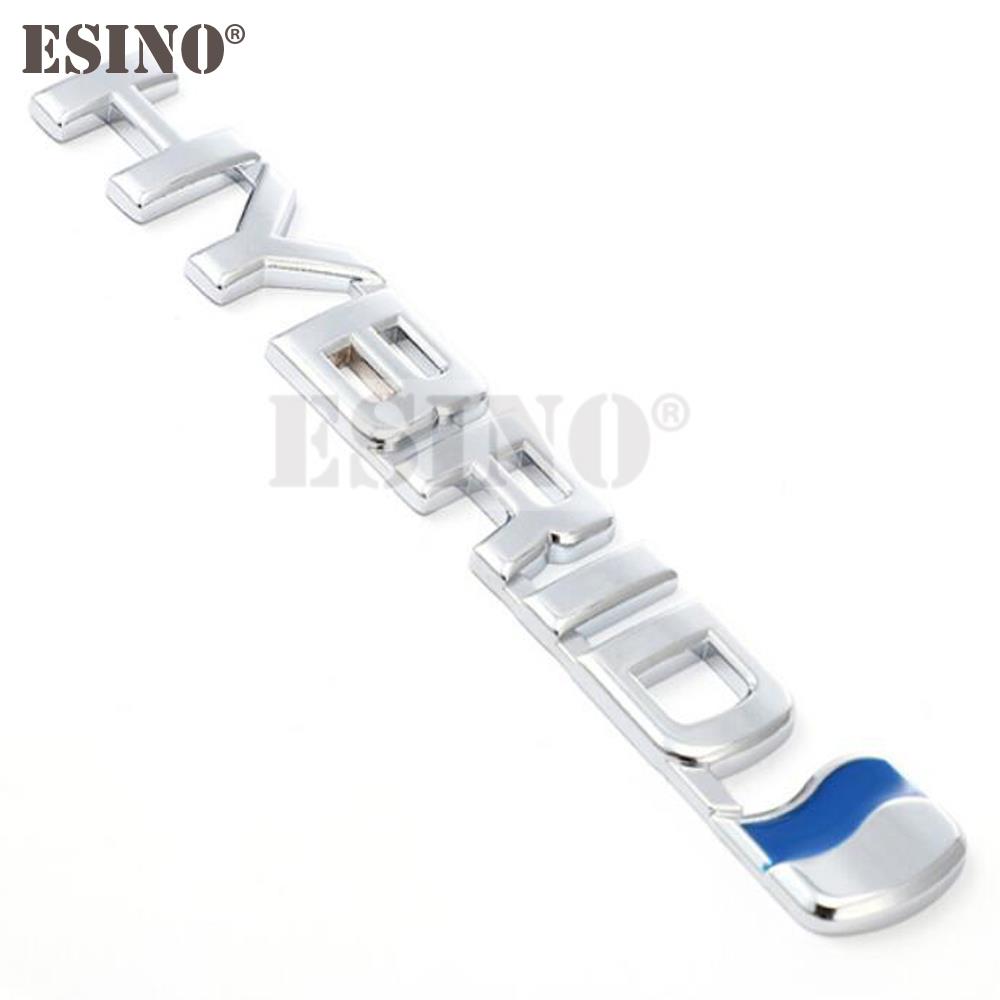 Car Styling Hybrid 3D Rear Trunk Metal Chrome Zinc Alloy Emblem Badge Decal for Toyota Corolla Camry Prius Prado RAV-4 Tundra EA8