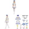 Set Costume Cosplay Rem Navy in Tessuto Poliestere per Fan di Anime e Giochi