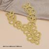 1pcs Vintage Chinese Knot Buttons Gold Lace Trim Clasps for Cheongsam Decor, Dance Dress, DIY Sewing Accessory