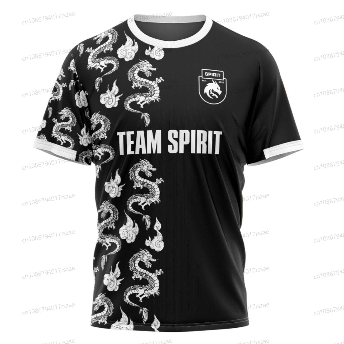 Team Spirit Jerseys Fashion Game Esports Player Donk Uniform Jersey Clothing Men Dragon Design Fans T-shirts XXS чёрный