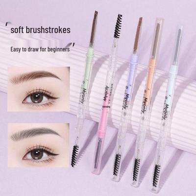 Perfect Mood Double-Ended Ultra-Fine Waterproof Smudge-Proof Eyebrow Pencil - Long-Lasting, Hard Core Makeup for Precise Eyebrow Drawing
