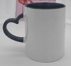 DIY Customized 350ML 12oz Ceramic Mug Heart Handle Type Personalized Print Picture Photo LOGO Text Couple Gift Coffee Travel Mug