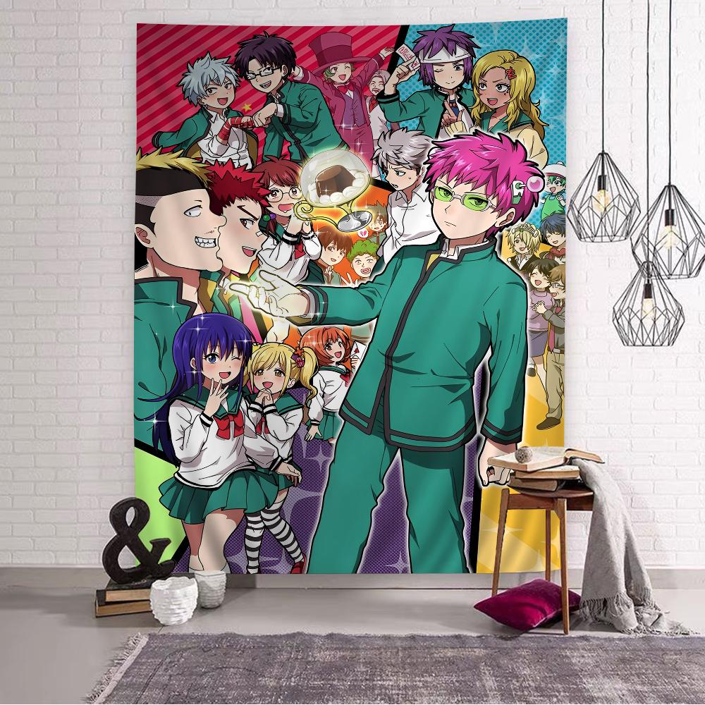 Saiki K Cartoon Tapestry Art Science Fiction Room Home Decor Art Home Decor