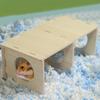 Wooden Small Pet Hideout House for Hamster Squirrel Hedgehog Guinea Pig and Rufous Babbler Habitat Shelter