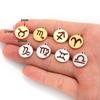 2 Colors Stainless Steel 12 Constellation Charms Necklace Pendant Bracelet Making Earring Findings DIY Name Jewelry 15*17mm L409