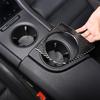 Soft Carbon Fiber Car Central Cup Holder Cover Decorate Sticker Interior Car Accessories For Porsche Taycan 2019-2025 (LHD RHD)