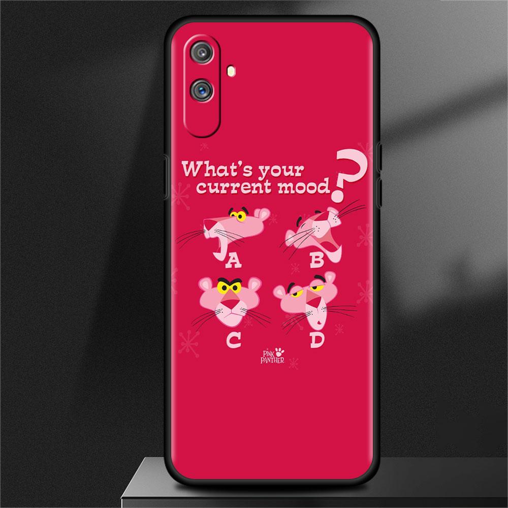 Cute Pink Panther Soft Case For Oppo Realme 8 9 7 Pro C21Y C21 GT Neo 2 Pro 3 8i C3 C35 C15 C12 C11 6 Silicone Funda Phone Cover