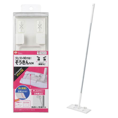 LEC Gekiochikun Clip-on Wiper (Joint) / Compatible with Mops and Cloths / Securely Clamps / Adheres to Floor, 3D Cushion