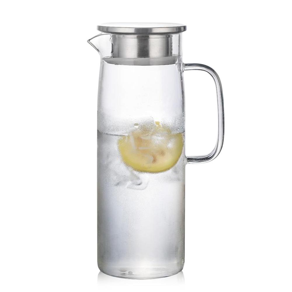 1/1.2/1.5L Transparent Summer Glass Teapot Heat-Resistant Flower Tea Set Puer Kettle Cup Home