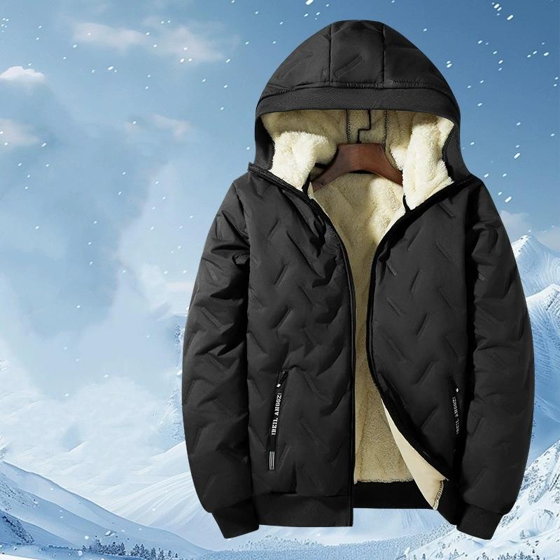 

Мужская парка с капюшоном, повседневные пальто для мужчин, осенне-зимняя теплая ветрозащитная куртка с подкладкой для катания на лыжах, флисовая подкладка, парки для мужчин S чёрный