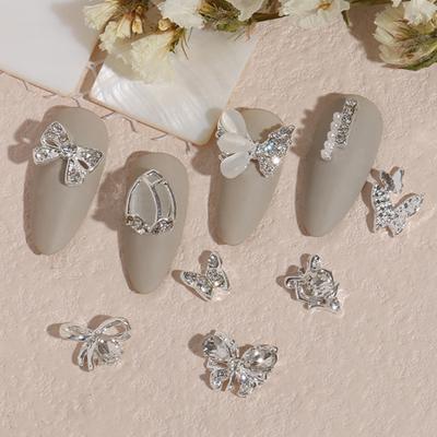 20Pcs Nail Ornaments Creative Shape Easy To Apply Long Lasting Good Butterfly Fake Jewelry Art DIY Gadgets for Beauty