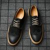 New Brock Leather Men's Casual Shoes Large Size Fashion European, American and British Style Youth Shoes