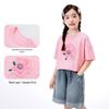 Girls' Antibacterial Cartoon Short Sleeve T-Shirt