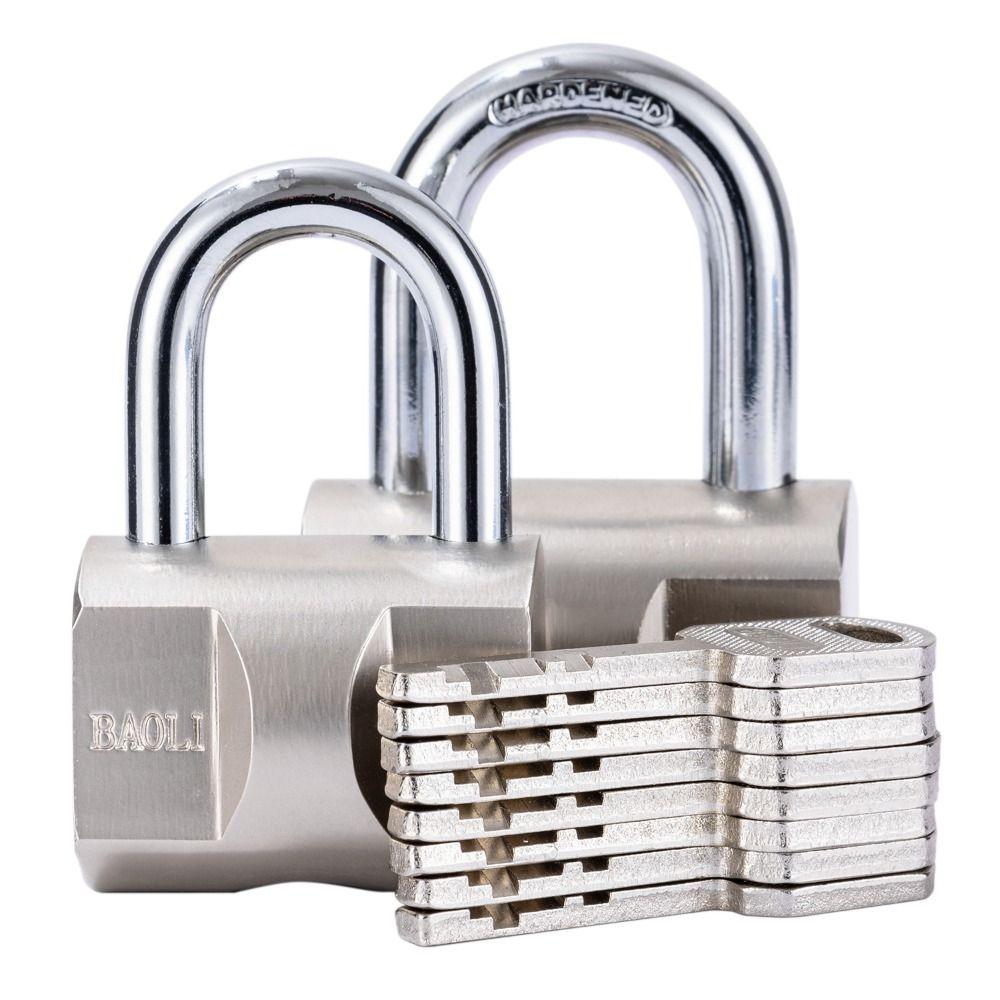 Anti-theft Design Heavy Duty Padlock With Keys Waterproof Padlock  Storage Protection