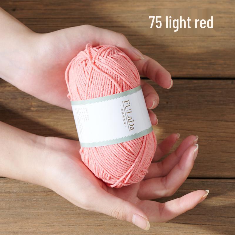 Baby 4-fädig gekämmte Milchbaumwollgarnknäuel zum Handstricken & Häkeln - DIY Puppe, Pullover, Schal Materialpaket