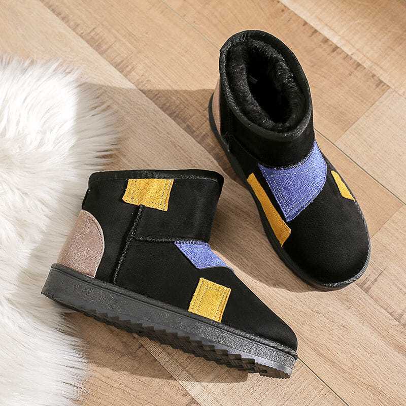 Fashion Winter Round Toe Platform Ladies Shoes Fashion 2025 Lamb Women's Snow Boots New in Designer Luxury Goth Plush Booties Hot Sale