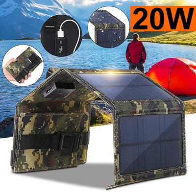 Outdoor USB Solar Panel Tasche Tragbare Solar Power Aufladen Handy Lade Werkzeug Klappbare Abnehmbare Solar Panels