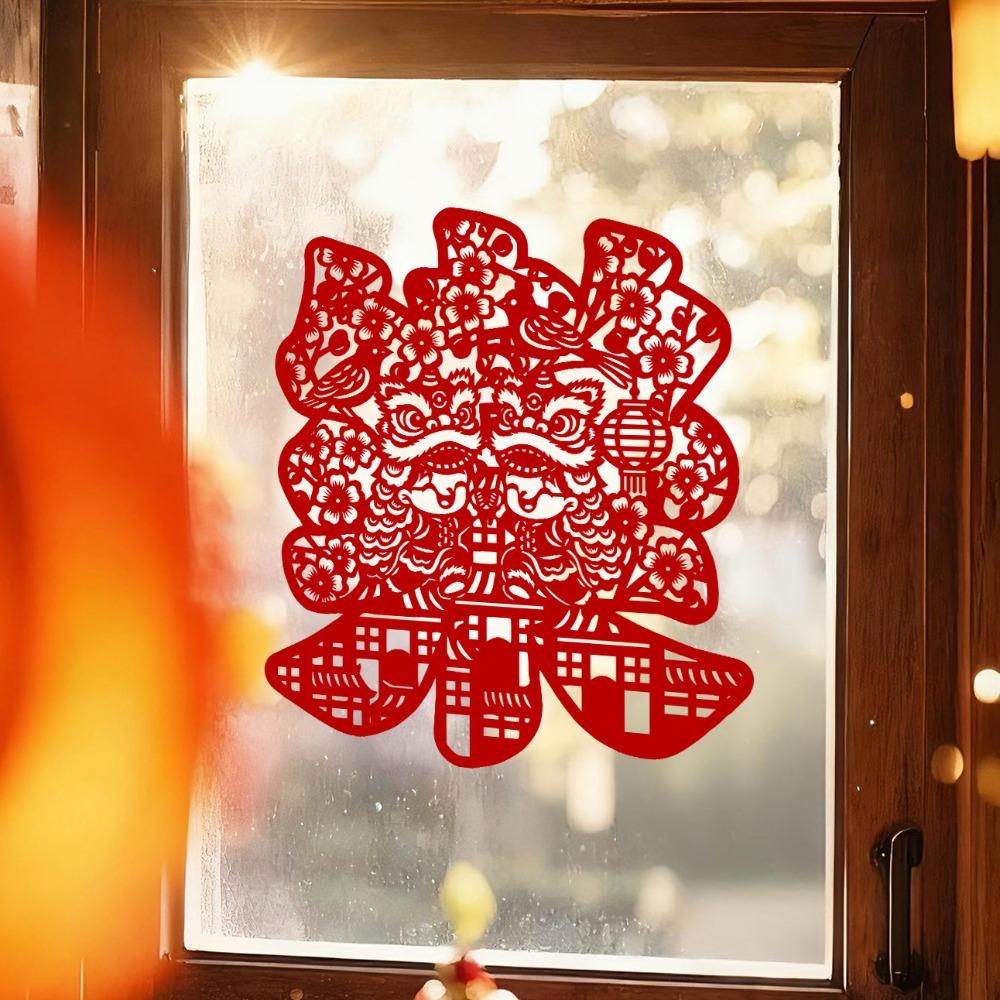 

Self-Adhesive Window Flowers Stickers Removable Spring Festival Stickers Spring Festival Style 3
