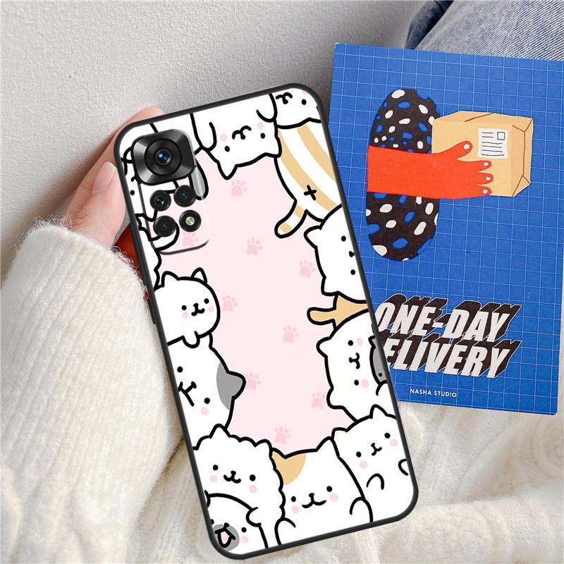 Cute Kawaii Cat Funda For Xiaomi Redmi 14C 10C 12C 13C Redmi Note 14 Pro 9 10 11 12 10S 11S 12S 13 Pro Case