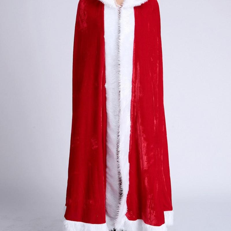 Hood Cloak Costumes Cosplay Apparel Velvet Cape Cloak Christmas Cloak For Women Adult Halloween Velvet Cloak Cape Hooded