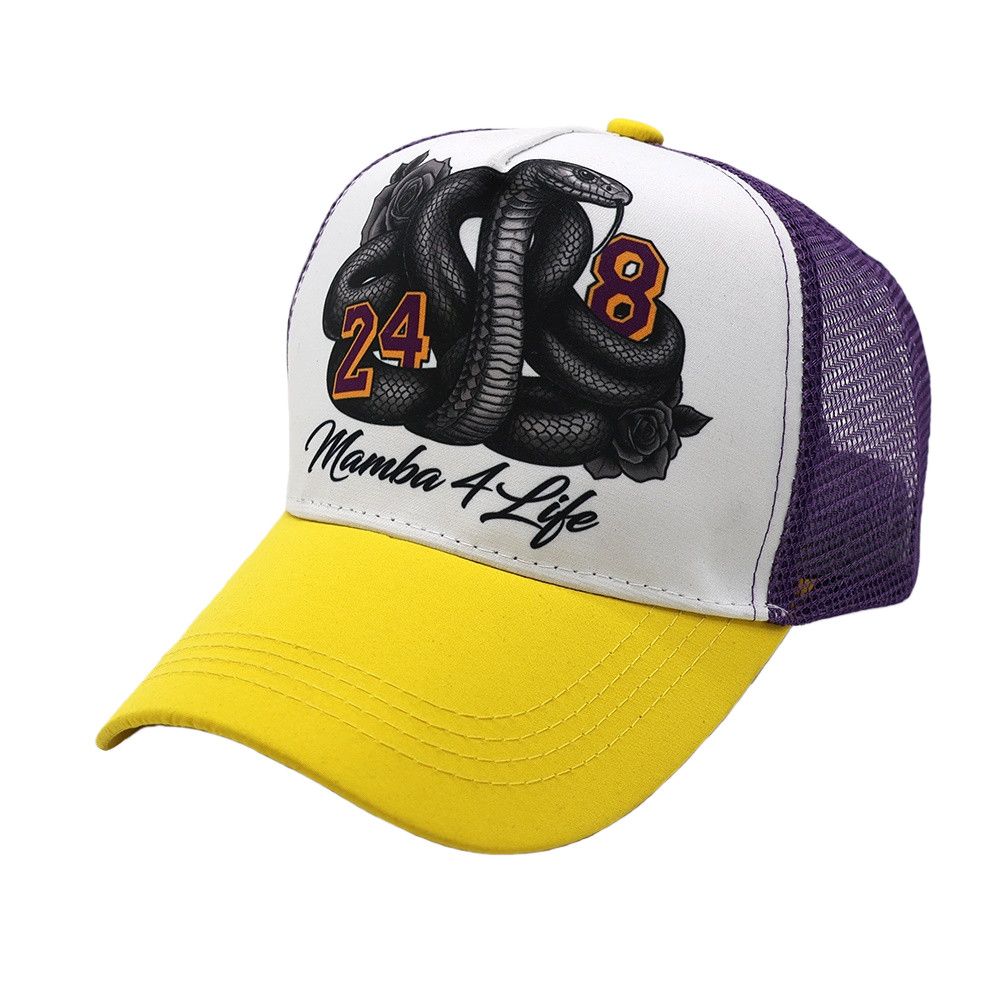 

Black Mamba Snake Pattern Baseball Cap - Mamba Forever Sun Hat Baseball Cap with Brim Adjustable [56-58cm]