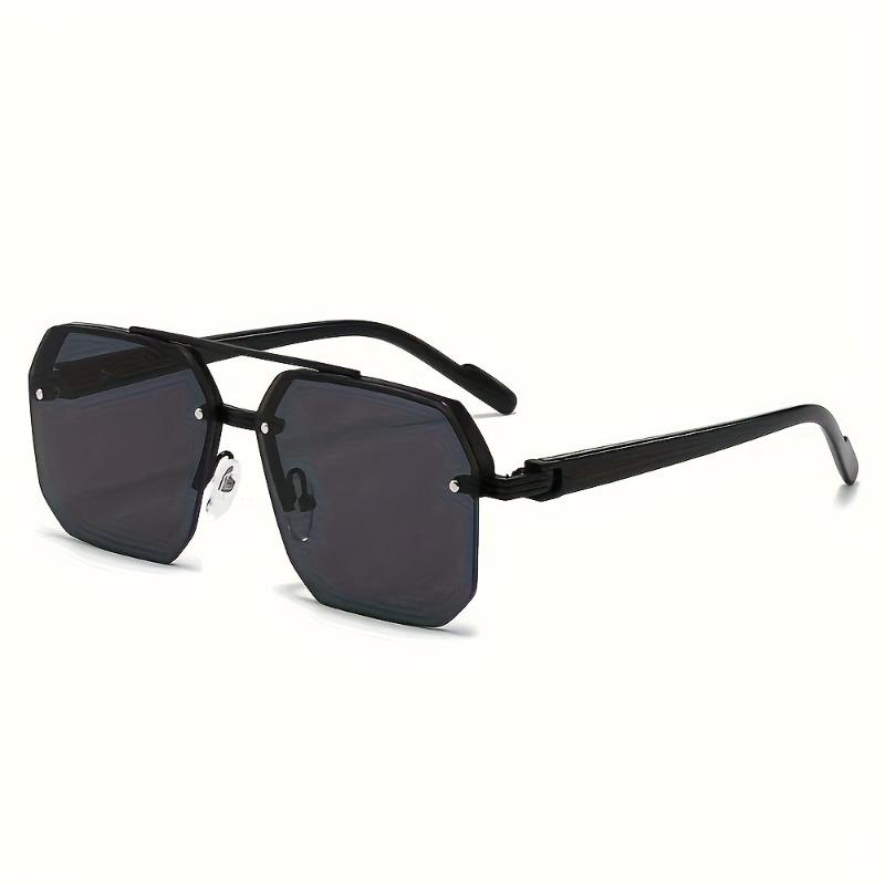 New Stylish Oversized Metal Frame Fashion Glasses for Men and Women Featuring a Dual Beam Design Perfect for Activities