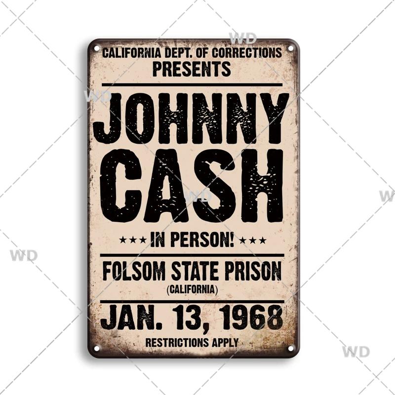 

Металлический винтажный постер в стиле ретро, ​​знаменитая музыкальная певица, группа JOHNNY CASH, металлическая жестяная вывеска, металлическая пластина для бара, клуба, паба, кинотеатра, Настенный декор 20x30cm