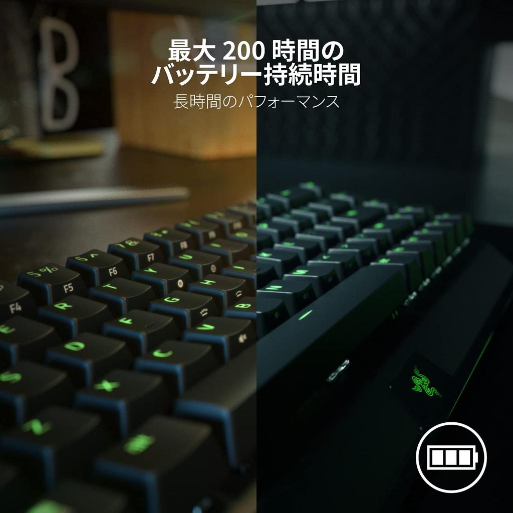 Razer BlackWidow V3 Mini Wireless Gaming HyperSpeed Green Up to 200 Hours of Battery Mechanical Green Chroma ABS English US Layout Japanese Retailer