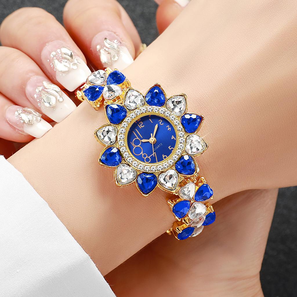 4pcs/set Women's Gift Watch Romantic Creative Pattern Dial Trendy Temperament Elegant Quartz Watch (Box Not Included)