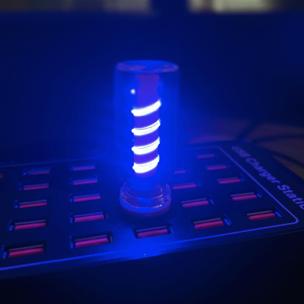 1Pc New Spiral USB Night Light Touch Bedside Car Atmosphere Light Ceramic LED Glass Bottle Romantic Mini
