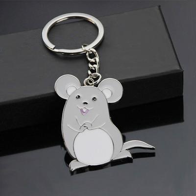 Gray Rat Keychain Year of the Rat Car Key Holder