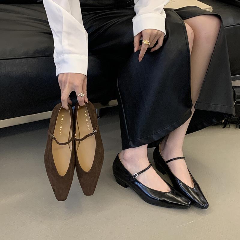 Women s Square Toe Block Heel Spring French Style Vintage Style Elegant Office Pumps - Elegant for Parties & Office 35