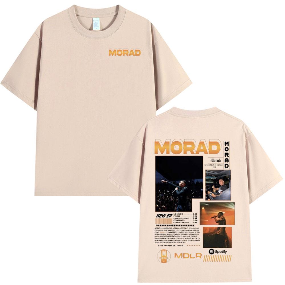 T-shirt Grafica Album Rapper Morad MDLR Unisex Moda Donna Hip Hop Vintage T-shirt Cotone Oversize Manica Corta T-shirt Top