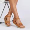 New summer non-slip sole sandals women's car line adhesive wedge heel platform women's shoes