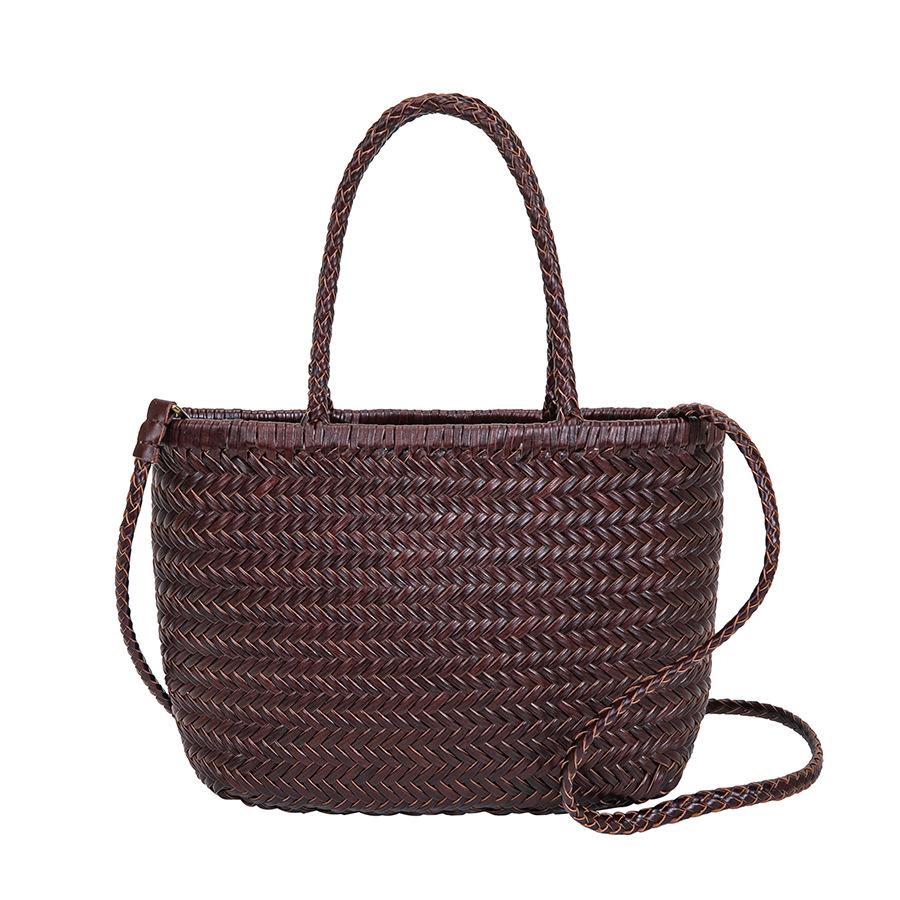 2025 Spring/Summer Genuine Leather Retro Woven