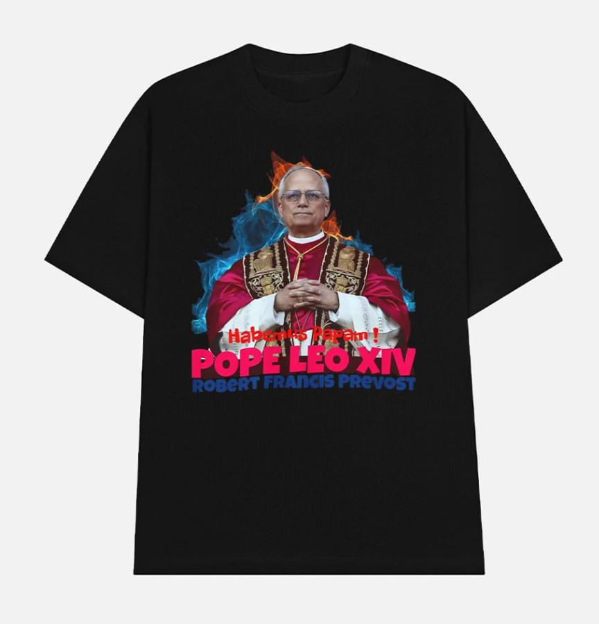 Habemus Papam Pope Leo XIV Robert Francis Prevost T-shirt size S-5XL M